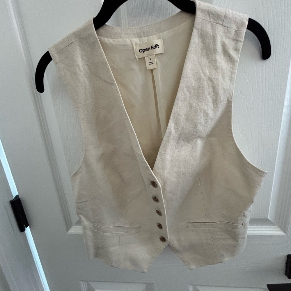 Open Edit Women's Cream Vest